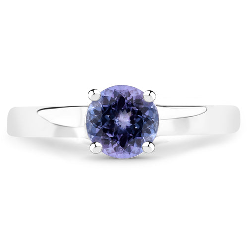 0.95 Carat Genuine Tanzanite .925 Sterling Silver Ring on sale at MyriadMart