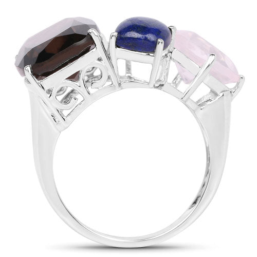 7.51 Carat Genuine Multi Stone .925 Sterling Silver Ring on sale at MyriadMart