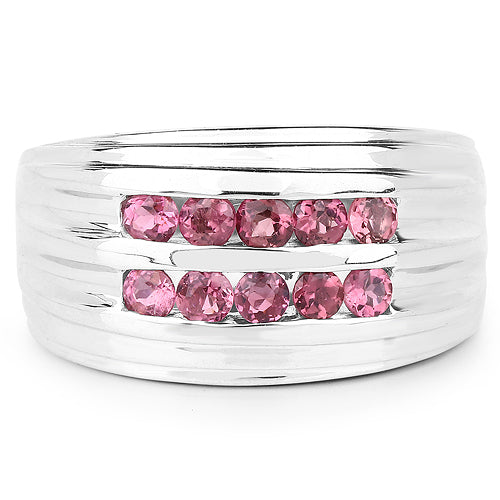 1.00 Carat Genuine Pink Tourmaline .925 Sterling Silver Ring on sale at MyriadMart