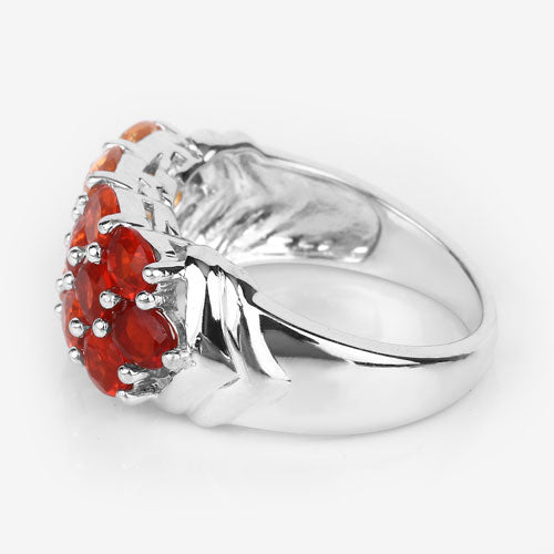 1.56 Carat Genuine Fire Opal .925 Sterling Silver Ring on sale at MyriadMart
