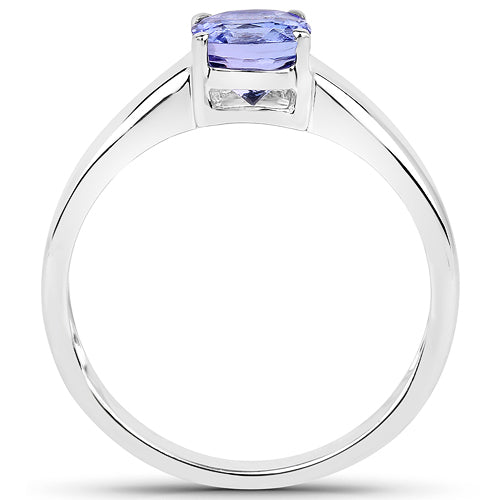 1.05 Carat Genuine Tanzanite .925 Sterling Silver ring on sale at MyriadMart