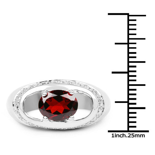 2.50 Carat Genuine Garnet .925 Sterling Silver Ring on sale at MyriadMart