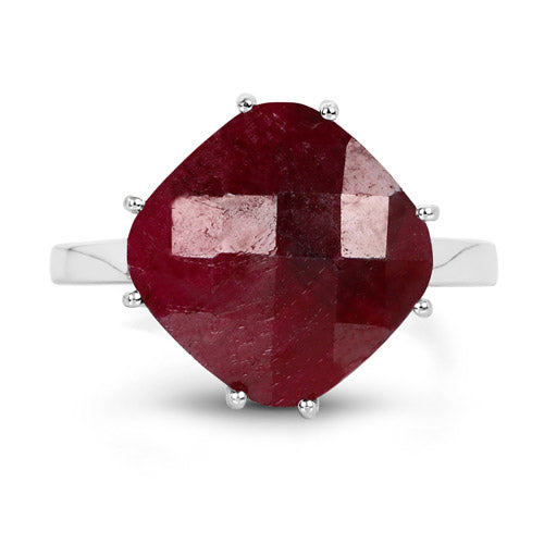8.20 Carat Dyed Ruby .925 Sterling Silver Ring on sale at MyriadMart