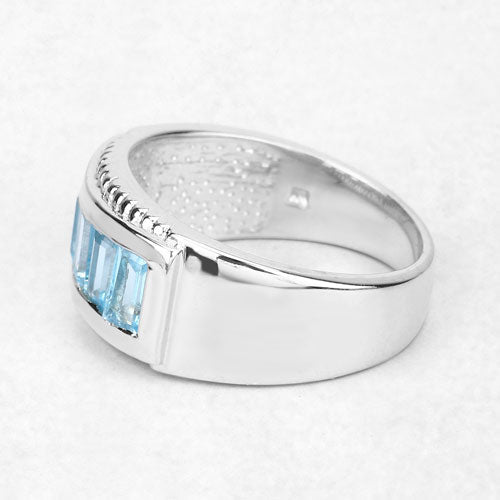 1.75 Carat Genuine Blue Topaz .925 Sterling Silver Ring on sale at MyriadMart