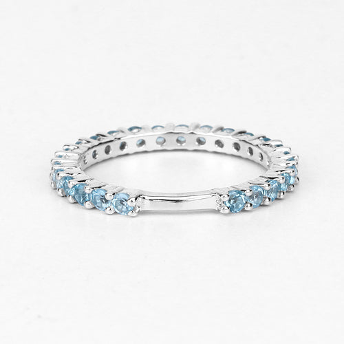 0.94 Carat Genuine Swiss Blue Topaz .925 Sterling Silver Ring on sale at MyriadMart