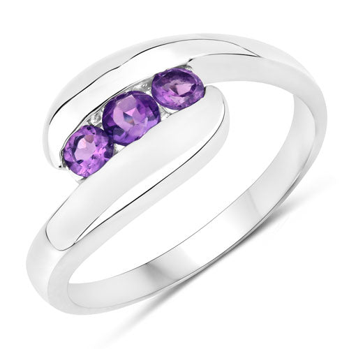 0.54 Carat Genuine Amethyst .925 Sterling Silver Ring on sale at MyriadMart