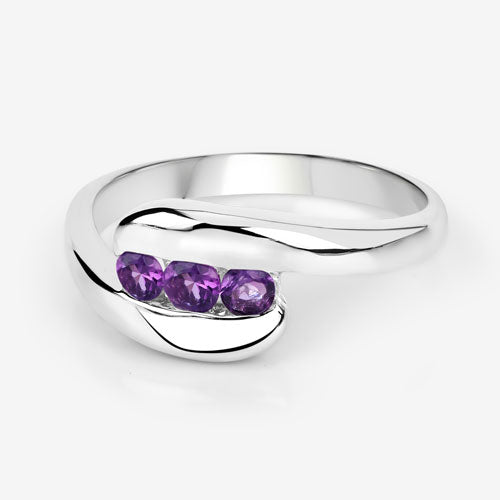 0.54 Carat Genuine Amethyst .925 Sterling Silver Ring on sale at MyriadMart