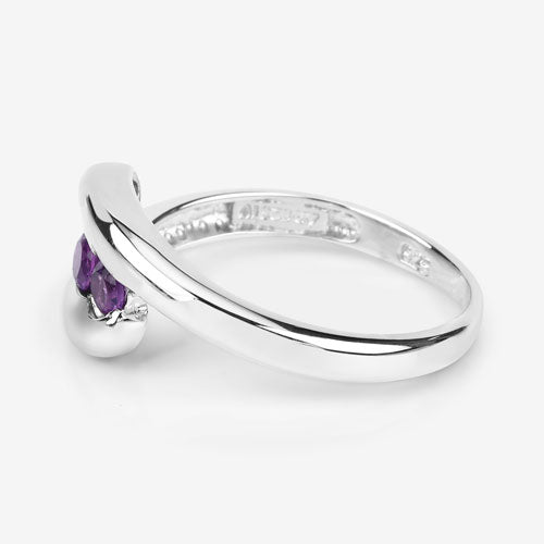 0.54 Carat Genuine Amethyst .925 Sterling Silver Ring on sale at MyriadMart