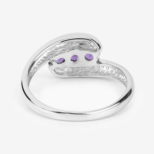 0.54 Carat Genuine Amethyst .925 Sterling Silver Ring on sale at MyriadMart