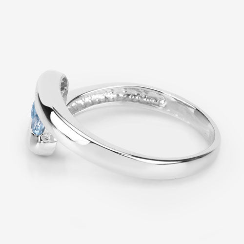 0.74 Carat Genuine Blue Topaz .925 Sterling Silver Ring on sale at MyriadMart
