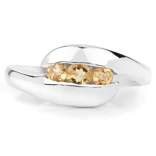 0.55 Carat Genuine Citrine .925 Sterling Silver Ring on sale at MyriadMart