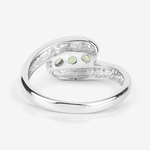 0.56 Carat Genuine Peridot .925 Sterling Silver Ring on sale at MyriadMart