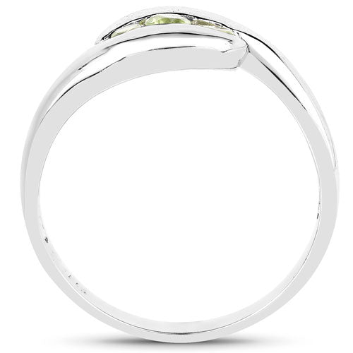 0.56 Carat Genuine Peridot .925 Sterling Silver Ring on sale at MyriadMart