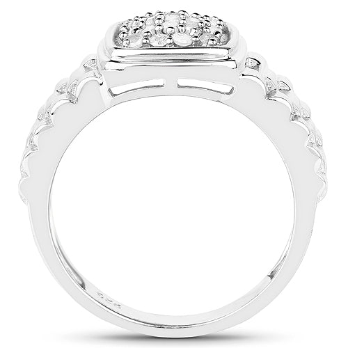 0.25 Carat Genuine White Diamond .925 Sterling Silver Ring on sale at MyriadMart