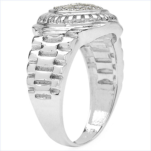 0.20 Carat Genuine White Diamond .925 Sterling Silver Ring on sale at MyriadMart