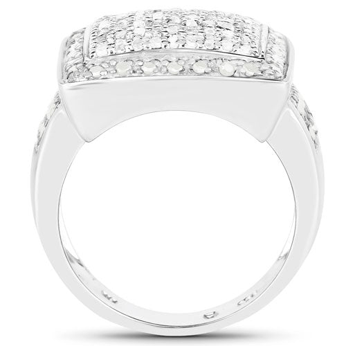 0.61 Carat Genuine White Diamond .925 Sterling Silver Ring on sale at MyriadMart