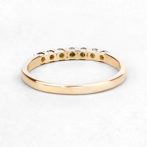 0.22 Carat Genuine Dark Yellow Diamond 14K Yellow Gold Ring I1-I2 on sale at MyriadMart