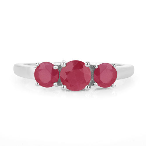 1.15 Carat Genuine Ruby 14K White Gold Ring on sale at MyriadMart