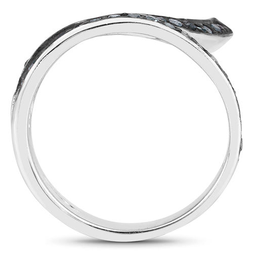 0.46 Carat Genuine Blue Diamond .925 Sterling Silver Ring on sale at MyriadMart