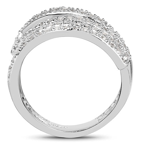 0.83 Carat Genuine White Diamond .925 Sterling Silver Ring on sale at MyriadMart
