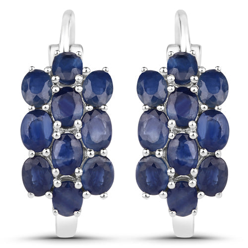 10.40 Carat Genuine Blue Sapphire .925 Sterling Silver 3 Piece Jewelry Set Ring, Earrings, and Pendant w/ Chain on sale at MyriadMart