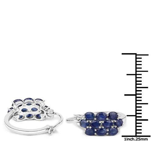 10.40 Carat Genuine Blue Sapphire .925 Sterling Silver 3 Piece Jewelry Set Ring, Earrings, and Pendant w/ Chain on sale at MyriadMart