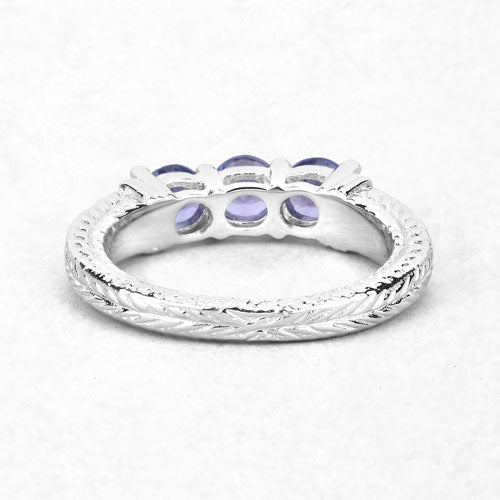 1.11 Carat Genuine Tanzanite .925 Sterling Silver Ring on sale at MyriadMart