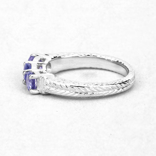 1.11 Carat Genuine Tanzanite .925 Sterling Silver Ring on sale at MyriadMart