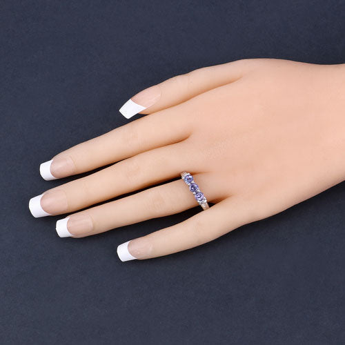 1.11 Carat Genuine Tanzanite .925 Sterling Silver Ring on sale at MyriadMart