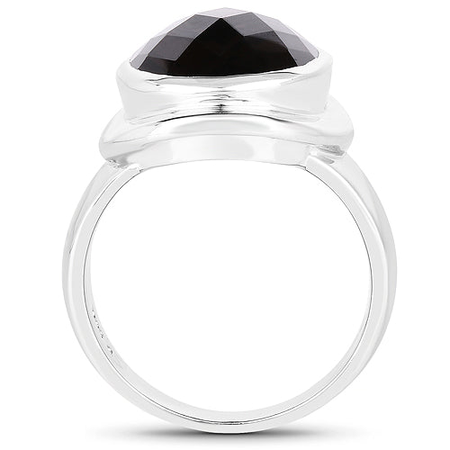 7.90 Carat Genuine Smoky Quartz .925 Sterling Silver Ring on sale at MyriadMart