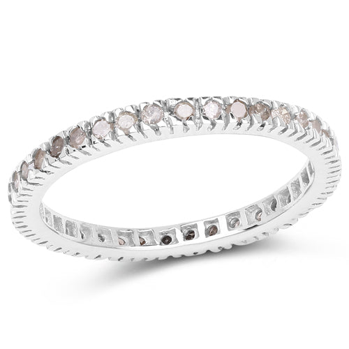 0.57 Carat Genuine Champagne Diamond .925 Sterling Silver Ring on sale at MyriadMart