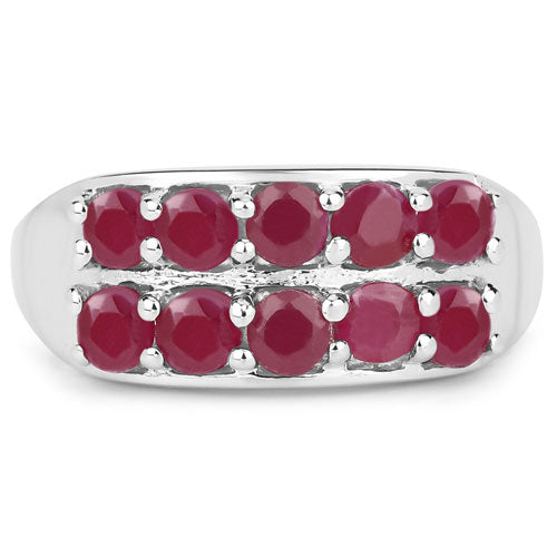1.30 Carat Genuine Ruby .925 Sterling Silver Ring on sale at MyriadMart