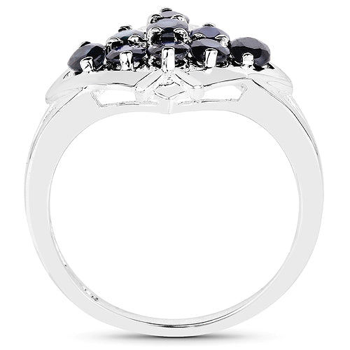 1.80 Carat Genuine Blue Sapphire .925 Sterling Silver Ring on sale at MyriadMart