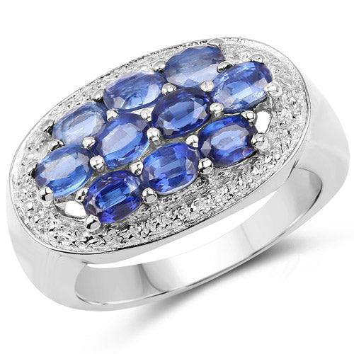 2.20 Carat Genuine Kyanite .925 Sterling Silver Ring on sale at MyriadMart