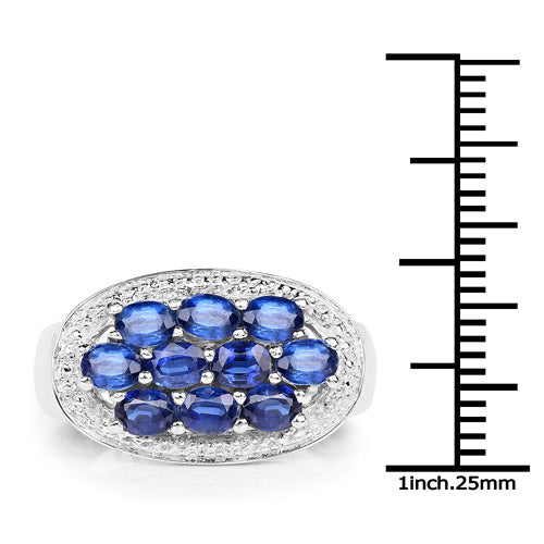 2.20 Carat Genuine Kyanite .925 Sterling Silver Ring on sale at MyriadMart