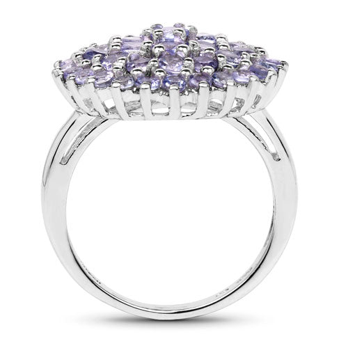2.52 Carat Genuine Tanzanite .925 Sterling Silver Ring on sale at MyriadMart