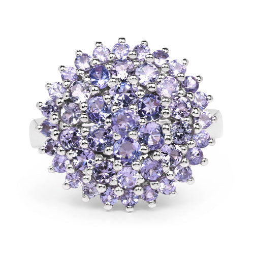 2.52 Carat Genuine Tanzanite .925 Sterling Silver Ring on sale at MyriadMart