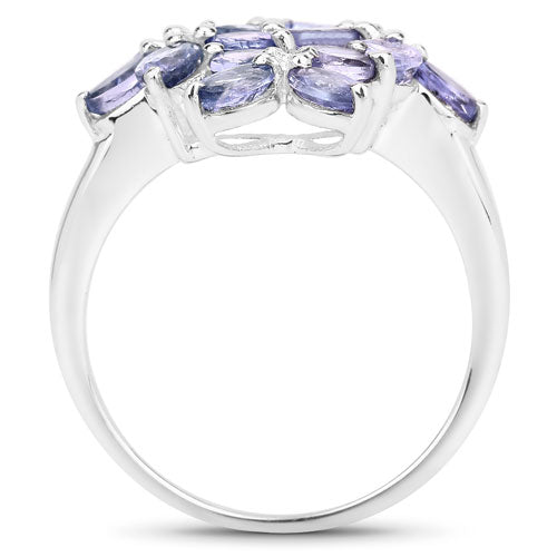 2.89 Carat Genuine Tanzanite .925 Sterling Silver Ring on sale at MyriadMart