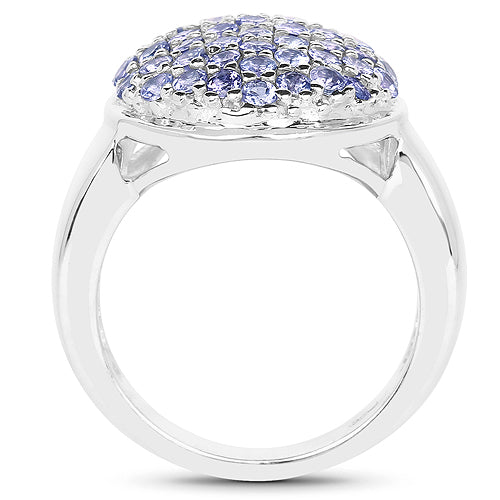2.00 Carat Genuine Tanzanite .925 Sterling Silver Ring on sale at MyriadMart