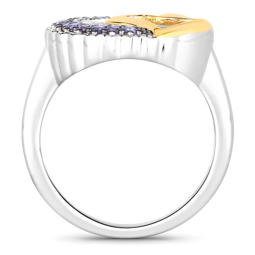 0.28 Carat Genuine Tanzanite .925 Sterling Silver Ring on sale at MyriadMart
