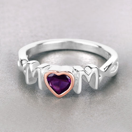 0.43 Carat Genuine Amethyst .925 Sterling Silver Ring on sale at MyriadMart