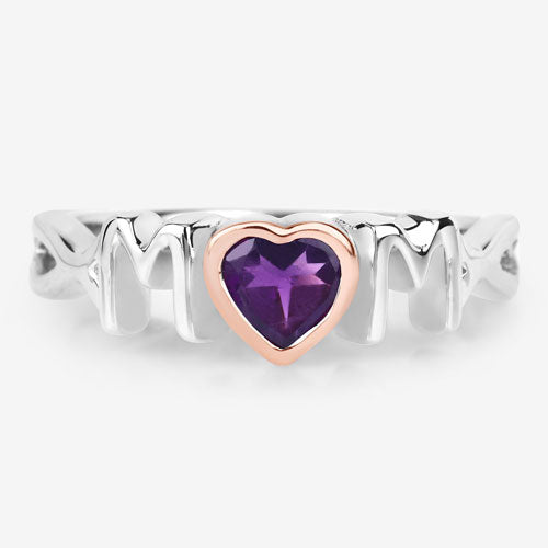 0.43 Carat Genuine Amethyst .925 Sterling Silver Ring on sale at MyriadMart