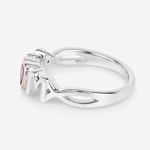 0.43 Carat Genuine Amethyst .925 Sterling Silver Ring on sale at MyriadMart