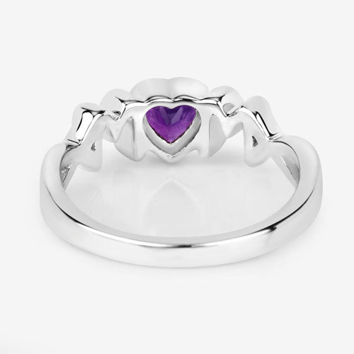 0.43 Carat Genuine Amethyst .925 Sterling Silver Ring on sale at MyriadMart