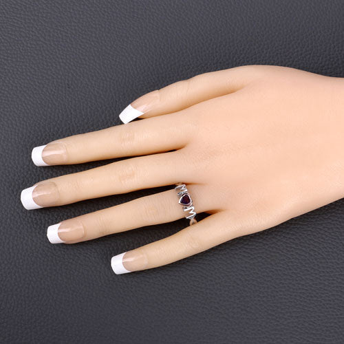 0.43 Carat Genuine Amethyst .925 Sterling Silver Ring on sale at MyriadMart