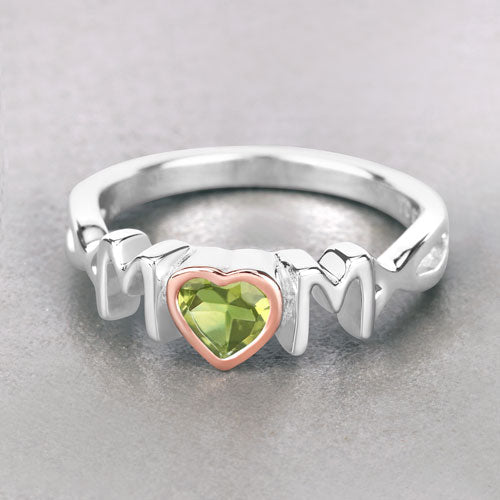 0.44 Carat Genuine Peridot .925 Sterling Silver Ring on sale at MyriadMart