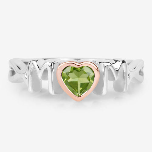 0.44 Carat Genuine Peridot .925 Sterling Silver Ring on sale at MyriadMart