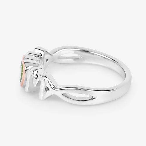 0.44 Carat Genuine Peridot .925 Sterling Silver Ring on sale at MyriadMart