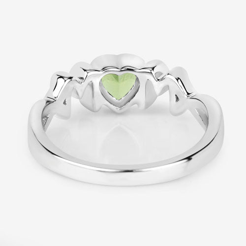 0.44 Carat Genuine Peridot .925 Sterling Silver Ring on sale at MyriadMart