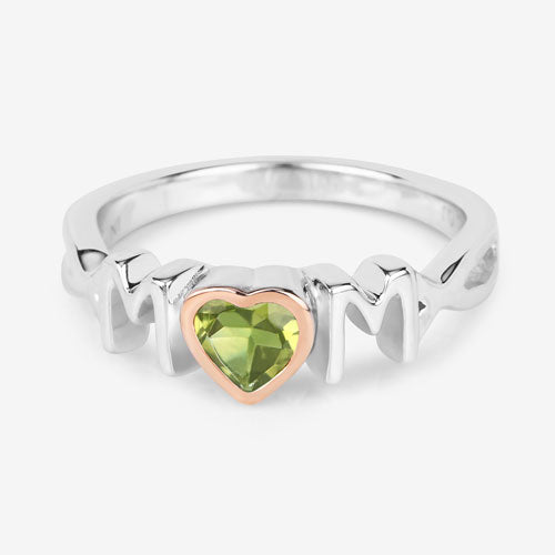 0.44 Carat Genuine Peridot .925 Sterling Silver Ring on sale at MyriadMart